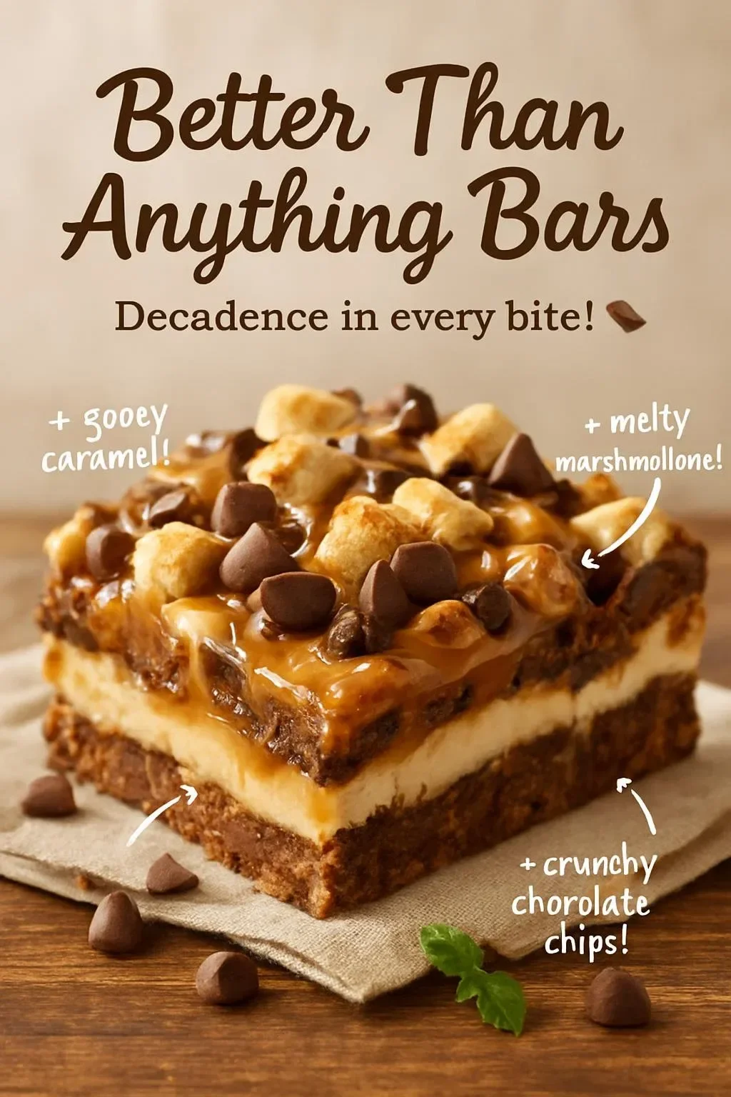 Delicious Better Than Anything Bars ready to be served as a delightful dessert