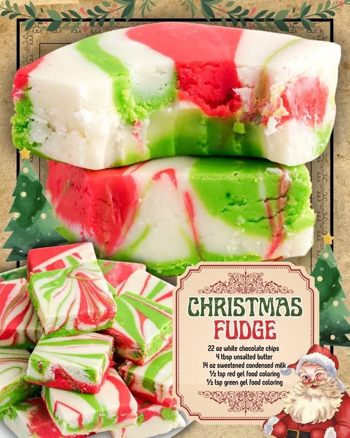 Christmas Fudge Delicious homemade Christmas Fudge with festive decorations