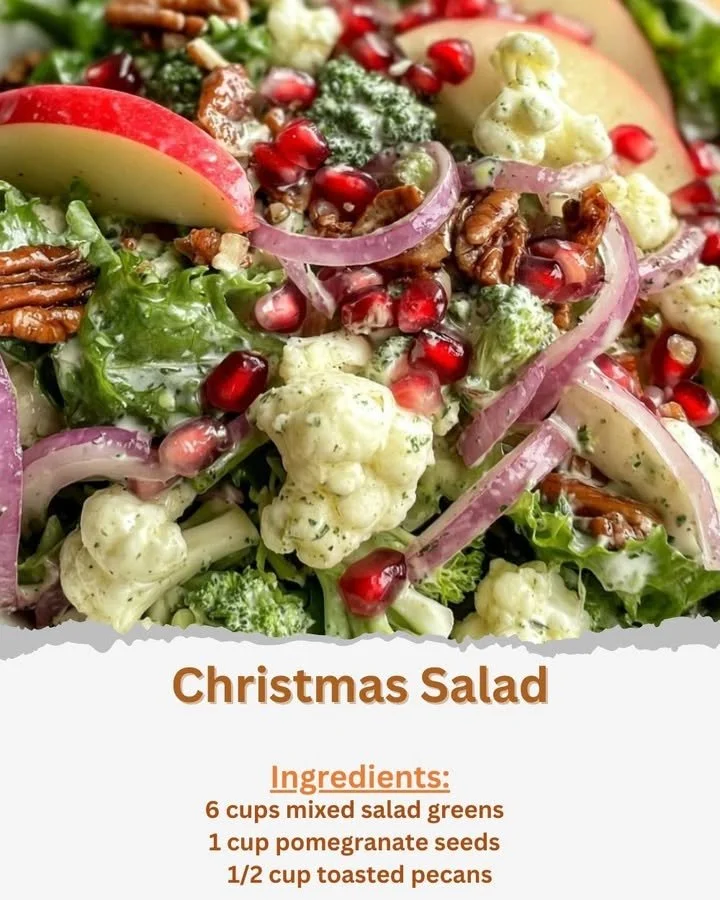 Festive Christmas Salad with fresh ingredients and vibrant colors