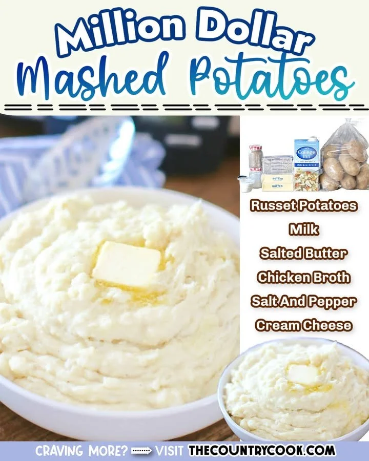 Crock Pot Million Dollar Mashed Potatoes served in a dish