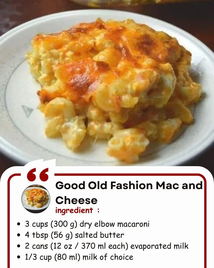 Good Old Fashion Mac and Cheese Delicious plate of Good Old Fashion Mac and Cheese topped with melted cheese