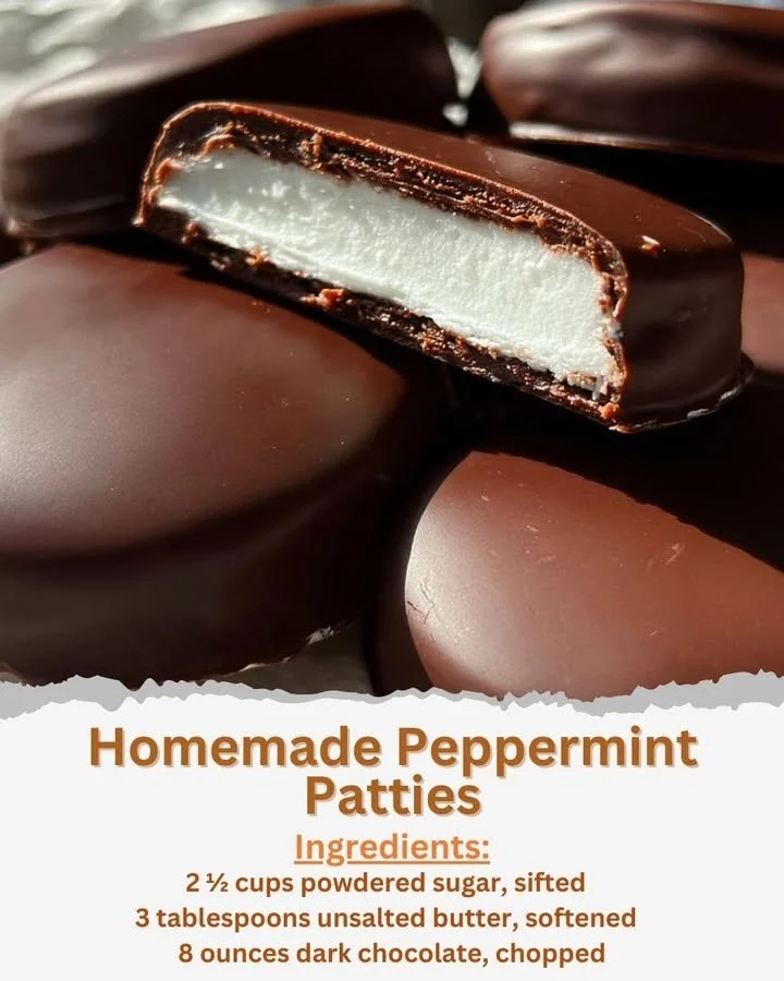 Delicious homemade peppermint patties on a plate, ready to enjoy.