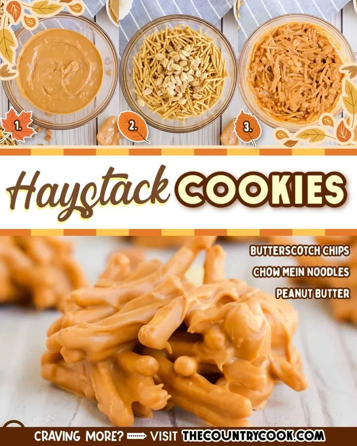No-Bake Butterscotch Haystack Cookies Delicious no-bake butterscotch haystack cookies on a tray