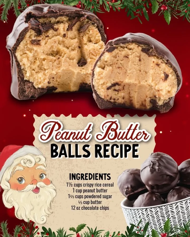 Delicious homemade peanut butter balls on a plate ready to be served.