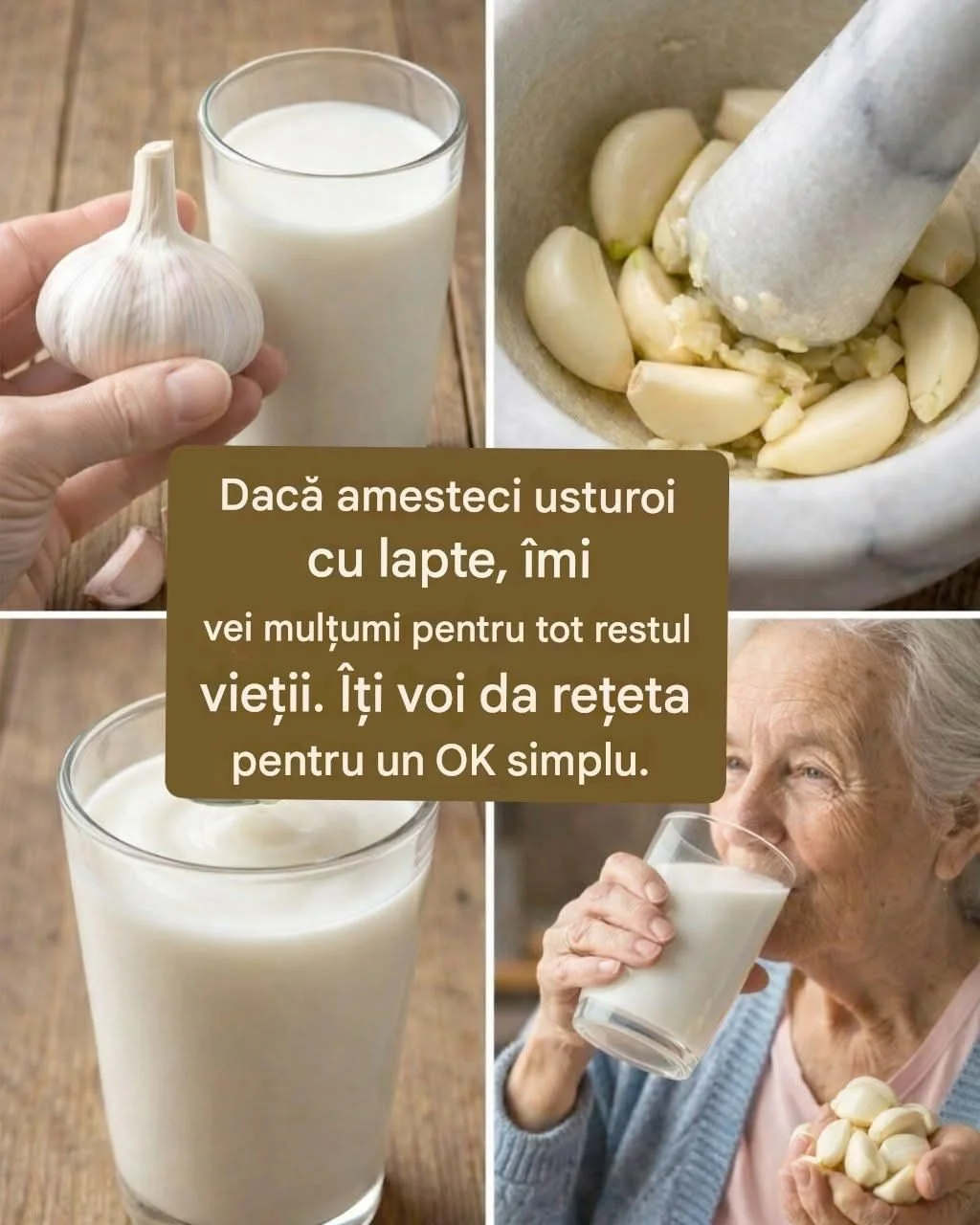 Amestec de usturoi cu lapte, ingredient sănătos și delicios pentru preparate