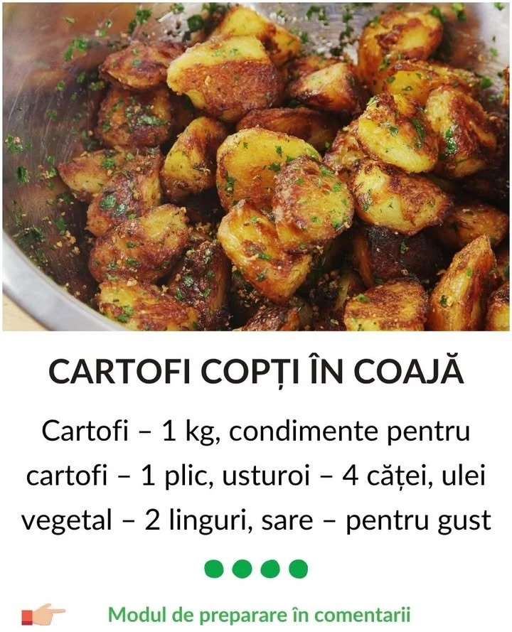 Cartofi copți în coajă Cartofi copți în coajă, un preparat delicios și sănătos.
