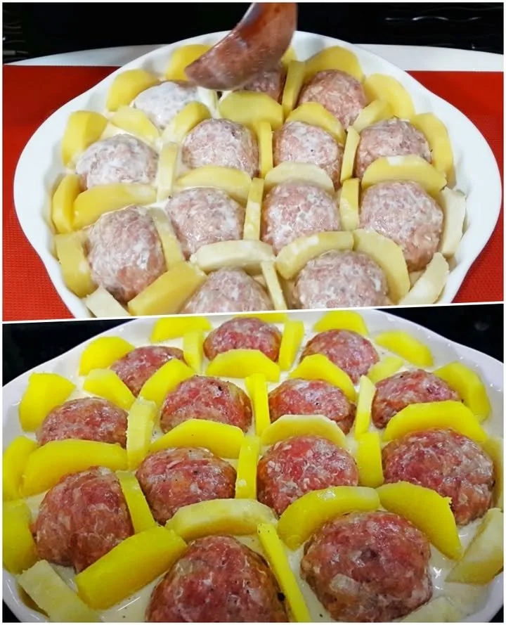 Caserolă cu carne tocată și cartofi