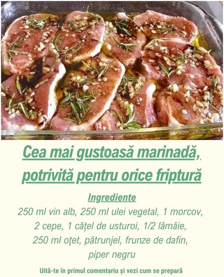 Cea mai minunată marinadă pentru fripturi savuroase