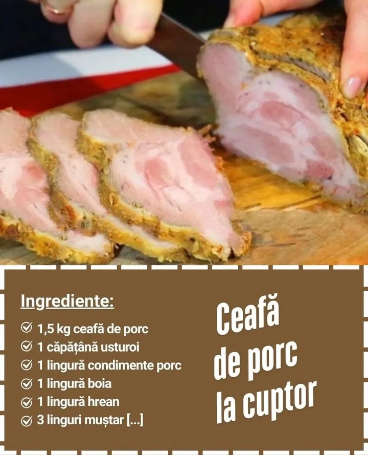 Ceafă la cuptor, rumenă și aromată