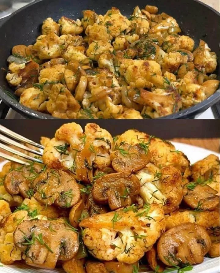 Conopidă delicioasă cu ciuperci