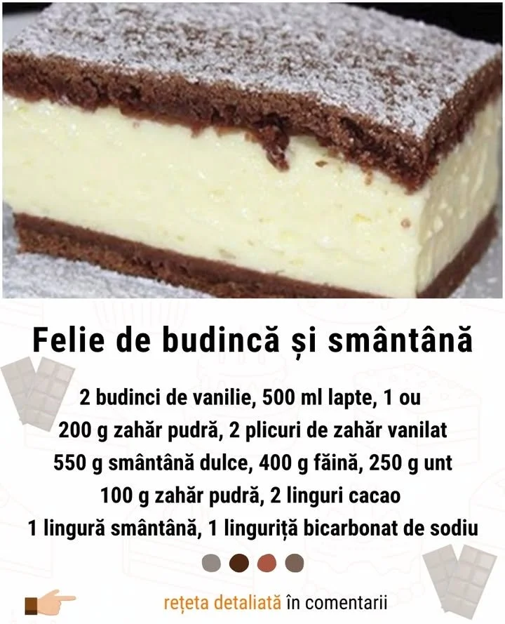 Felie de budincă delicioasă servită pe o farfurie