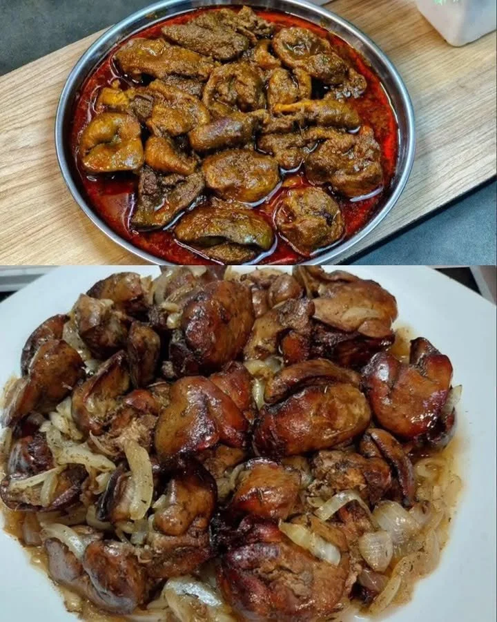 Ficăței de pui cu ceapă la cuptor Ficăței de pui cu ceapă la cuptor, preparat delicios și sănătos