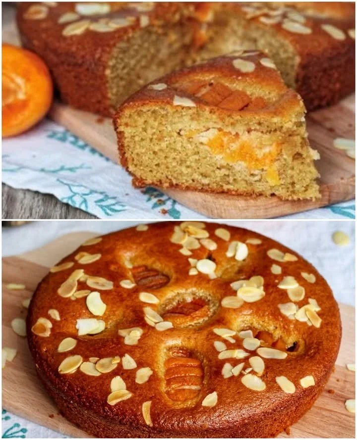 Prăjitură cu caise și migdale proaspete, deliciu de sezon