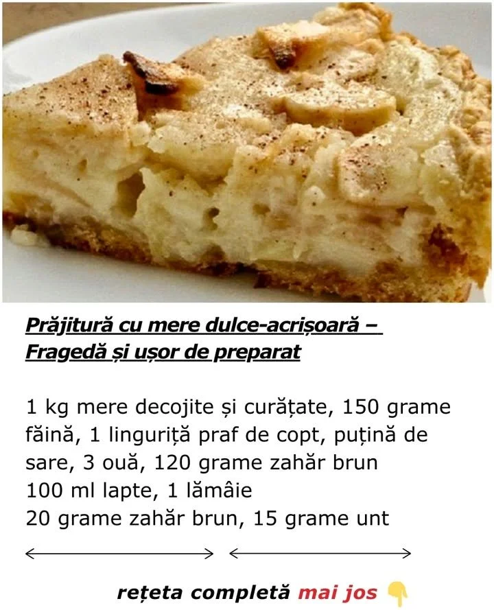 Prăjitură cu mere