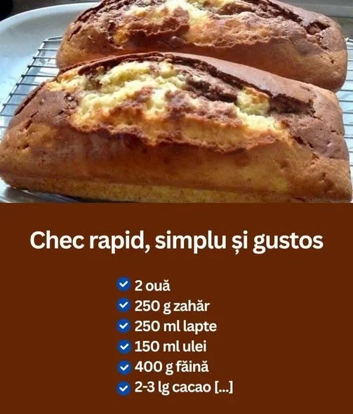 Tort delicios și rapid, pregătit cu ingrediente simple.