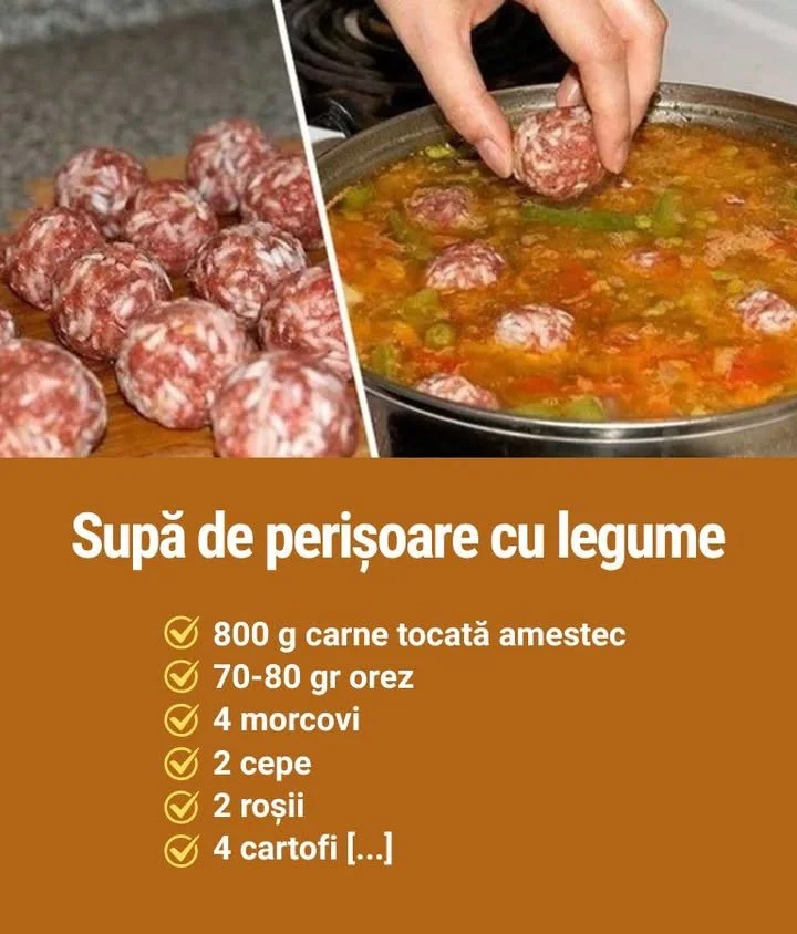 Supă cu legume și perisoare Supă cu legume și perisoare, un preparat sănătos și gustos