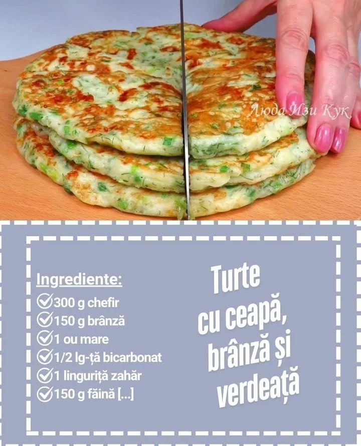 Tarte gustoase cu verdeață, ceapă și brânză Tartă gustoasă cu verdeață, ceapă și brânză, servită pe o farfurie
