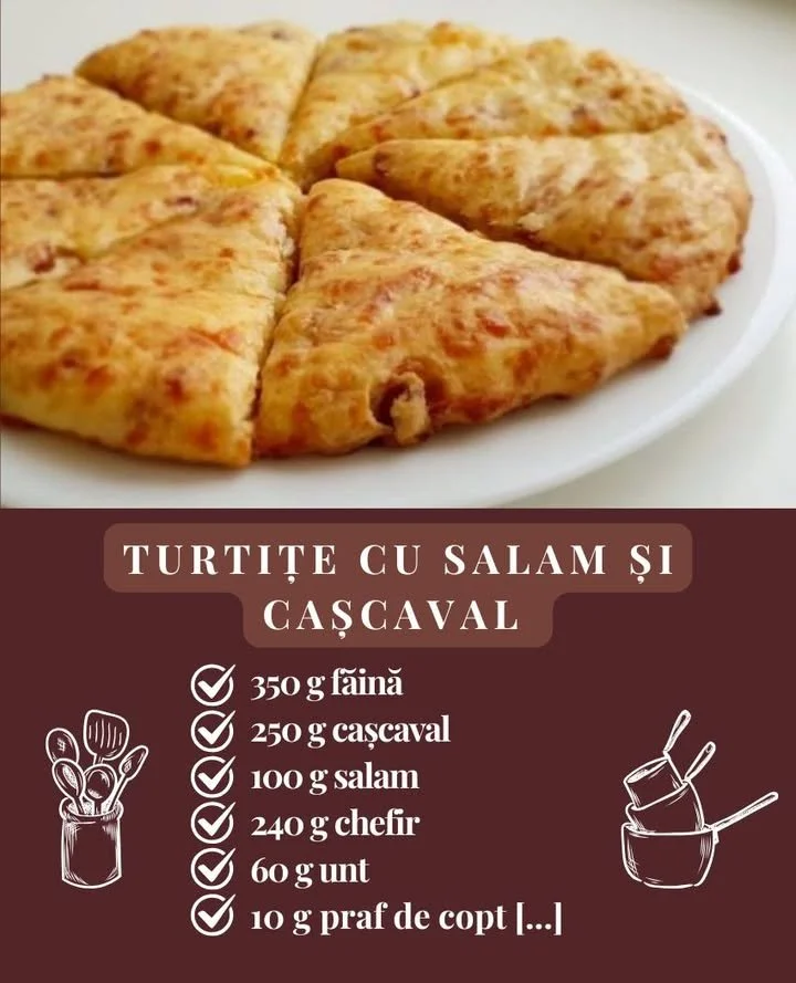 Turtite cu cascaval si salam